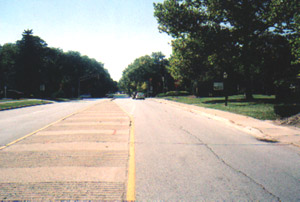 Westbound on Flossmoor Road, approaching Western