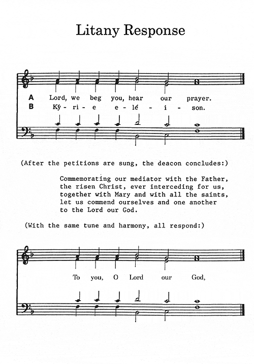 Litany Response: Lord, we beg you, hear our prayer.