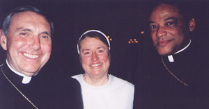 Bishop Frank Kane, Sister Mary Paul, and Bishop Joseph Perry