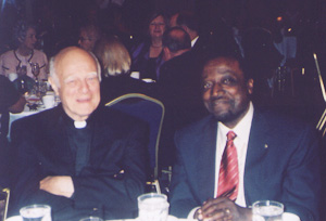 Father Pierre Barr and Ambassador Alan Keyes