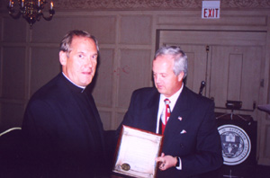 Msgr. Ken Velo with Mayor Dwight Welch