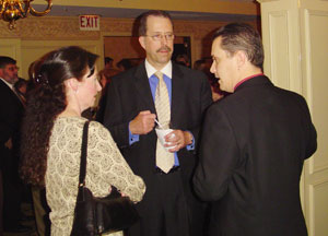 On the right is Joe Dunn, during the reception