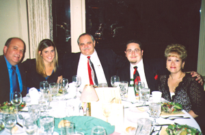 Judge Tom Panichi, Megan, and Judge Luciano Panici, with his son, Luciano, Jr., and his wife, Mary