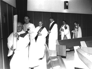 Procession out of the chapel