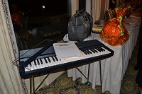 A portable piano, at the Silent Auction