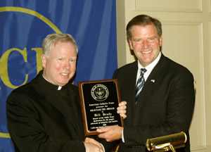Senator Bill Brady, receiving the ACP Gratiam Dei Award for 2010