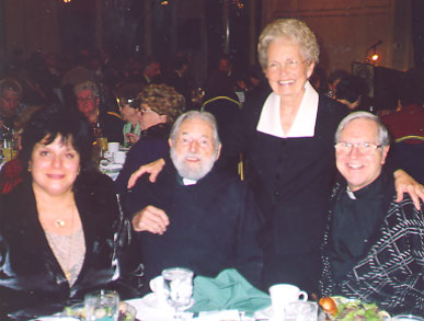 Mary Kay Pignotti, Father Peter Rookey, Bobbie Noonan, and Father Jim Holup