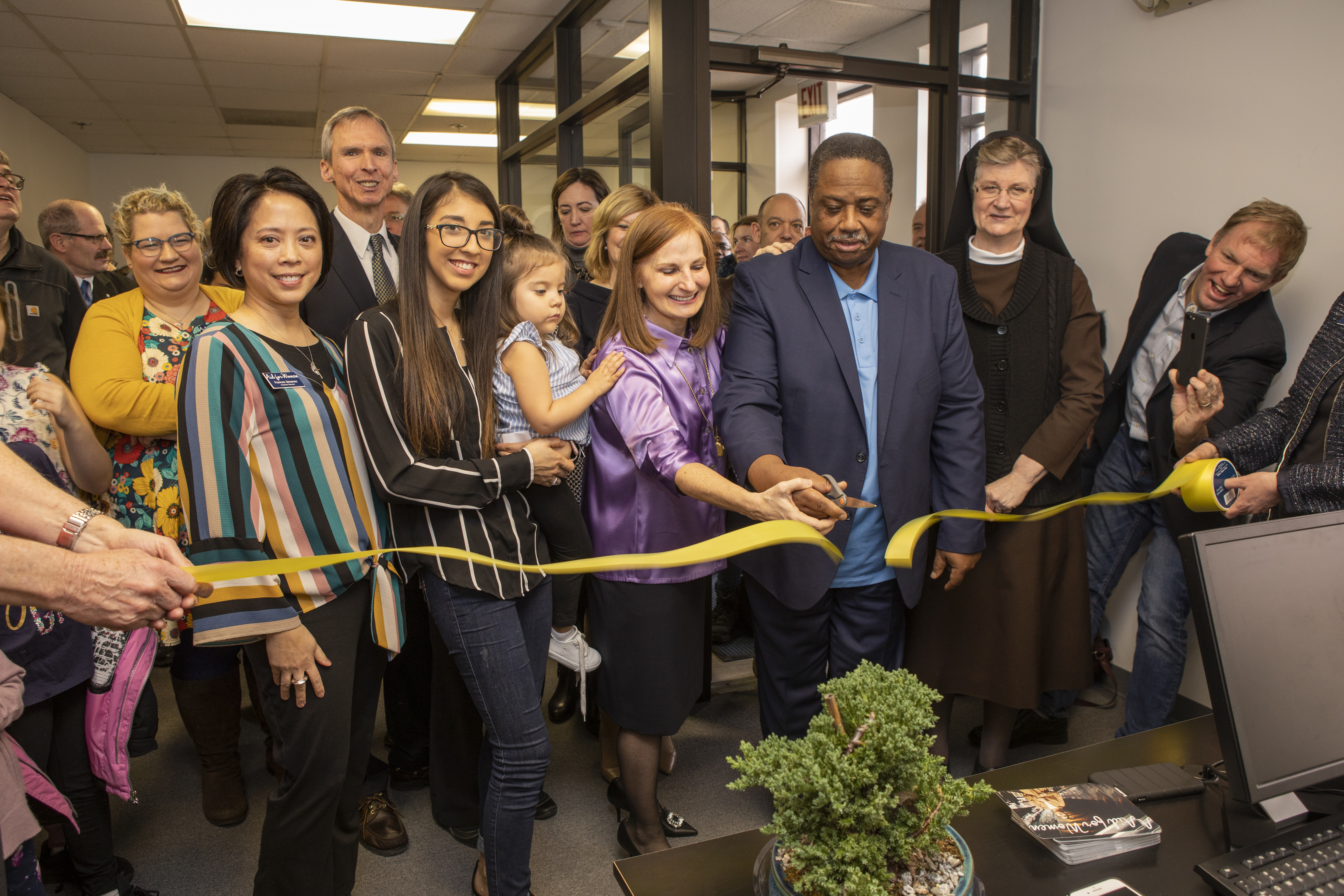 Oct. 25, we honor the new Aid for Women Center in Flossmoor.  Here is an image of the center opening, February, 2019.